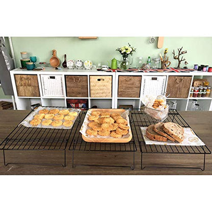  2 Pack 3-Tier Stackable Cooling Rack, Non-stick Wire Cake Rack For Pies, Cookies, Pastries