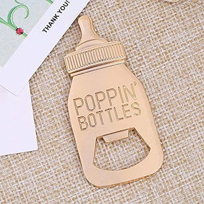  24 Pack Bottle Openers For Baby Shower Favors Gifts, Bridal Baby Shower Decorations Souvenirs, Poppin Bottle Openers With Exquisite Gifts Box Used For Baby Shower Party Favor(New White)