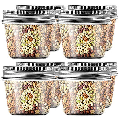  4 Ounce Clear Plastic Jars Containers With Screw On Lids - Refillable Round Empty Plastic Slime Storage Containers For Kitchen & Household Storage - BPA Free (20 Pack)