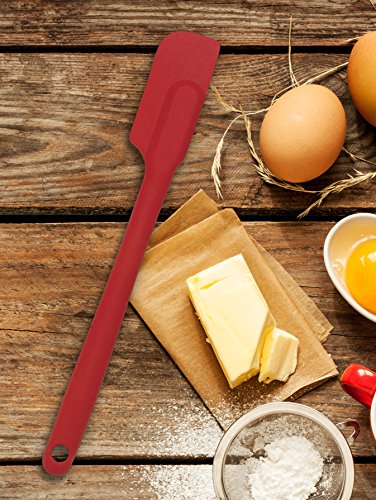  Slim Spatula, Heat-Resistant Flexible Nonstick Silicone, 10-Inches, Cherry