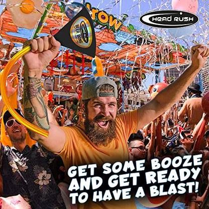  Head Rush Willy Beer Bong - Bachelorette Bongs For Drinking Games, Beer Drinking Accessories + Plastic Funnel, Adult Mouthpiece & White Tube, Beer Funnel Girl Party Games, Party Essentials Ultimate