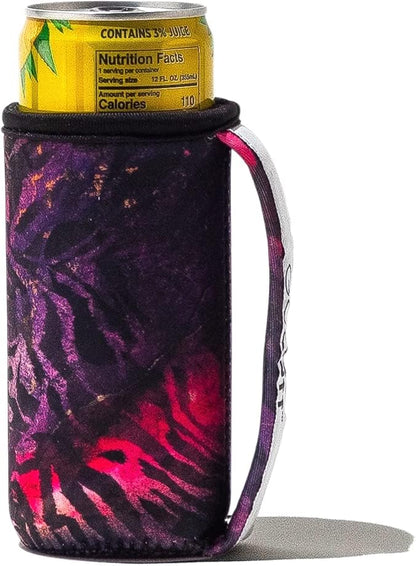  Tall Can Cuff Covers Reusable Insulator With Handle: Neoprene Can Coosies With Insulated Sleeves For Soda, Water Bottle, Beer, Other 16 Oz Tall Can Beverages (Sunflower Tie Dye, Tall 16oz)