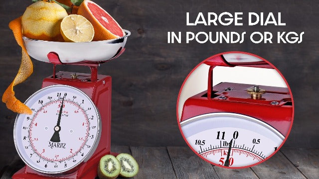  11 Lb/ 5Kg Old Antique Style Mechanical Kitchen Scale With 2 Bowls |Food Scale For Kitchen| Analog Kitchen Scale Kilogram/pounds| Analog Food Weight Scales |Meat Scale Grey