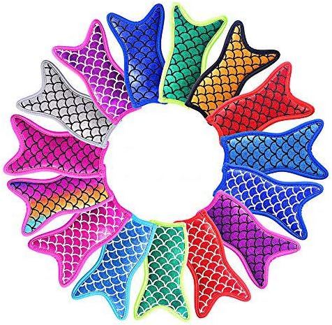  Anti-Freezing Mermaid Ice Pop Holders Popsicle Holder Bags Ice Pop Sleeves Freezer Pop Holders Bags, Neoprene Fabric 15 Pack