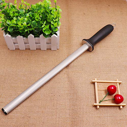  Wiitek 10inch Diamond Knife Honing Rod, Professional Chef Knife Sharpening Steel, Kitchen Knives Sharpeners, Oval 600# Grit, Ideal For Chef Knife, Cooking Knife, Butchers Knife And Japanese Knife