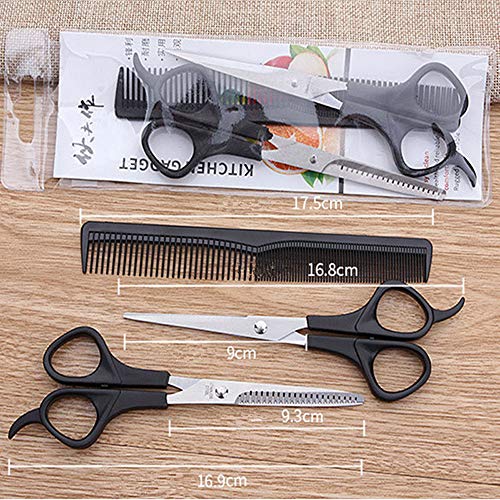  CHDHALTD Hair Cutting Kit,Hair Cutting Shears,Professional Hairdressing Scissors,Hair Thinning Scissors,3Pcs Hair Cutting Thinning Hairdressing Set Styling Tool Hairdressing Comb