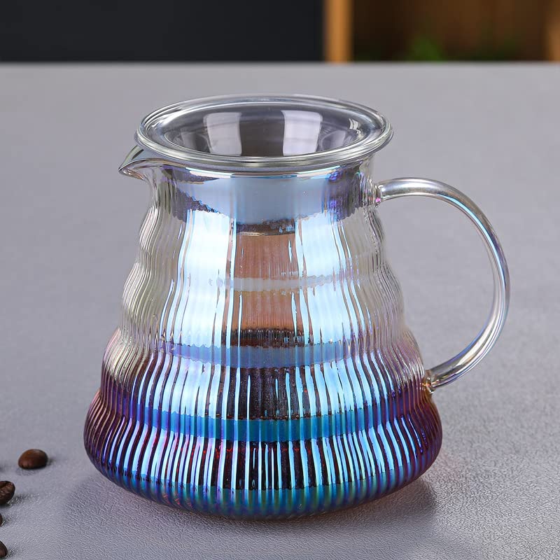  Glass Coffee Maker Pour Over Gradient Color 16oz Glass Carafe Dripper Brewer,50Pcs Coffee Lover Gift Set