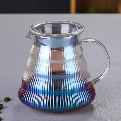  Glass Coffee Maker Pour Over Gradient Color 16oz Glass Carafe Dripper Brewer,50Pcs Coffee Lover Gift Set