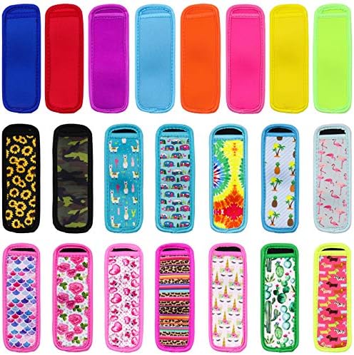  15 Pieces Reusable Popsicle Holders Popsicle Bags Freezer Ice Pop Sleeves Antifreezing Ice Pop Holders, White Fish Style