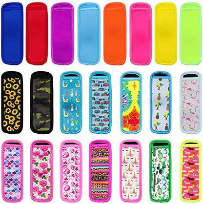  15 Pieces Reusable Popsicle Holders Popsicle Bags Freezer Ice Pop Sleeves Antifreezing Ice Pop Holders, White Fish Style