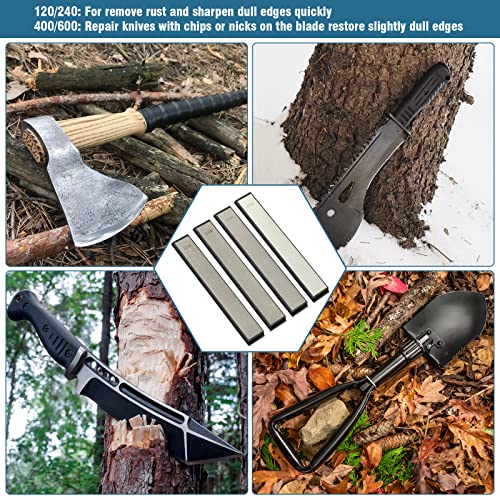  8 Pcs Diamond Sharpening Plates, IMAGE 120/240/400/600/1000/1500/2000/3000 Diamond Sharpener, Diamond Plate Sharpener, Kitchen Knife Grinding(6.3in*0.78in)
