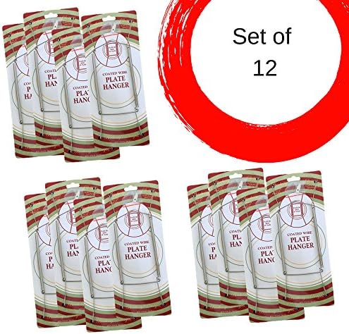  Chrome Vinyl Coated Plate Hanger 10 To 14 Inch Pack Of 4 Hangers - Plate Hangers For The Wall