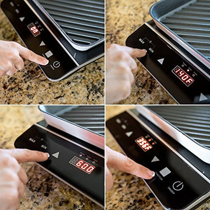  Portable Induction Cooktop 1800W With Power, Temperature And Timer Setting - (Only Compatible With Magnetic Cookware) - Electric Cooktop With Single Induction Burner
