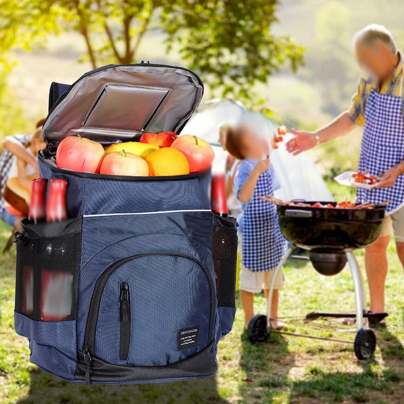  KNOWBN 33L Refrigerator Bag Soft Large Insulated Cooler Backpack Thermal Isothermal Fridge Travel Beach Beer