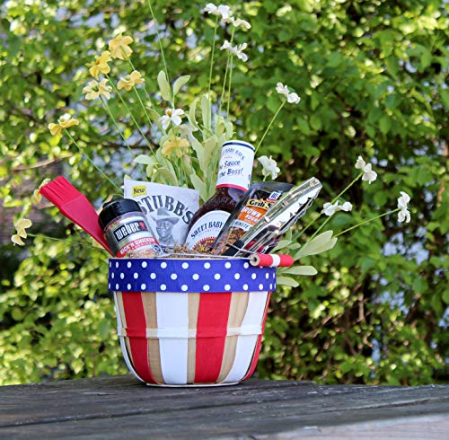  Round Wooden Baskets (2-Pack, Natural); Wood Fruit Buckets With Handle, 4-Quart Capacity; 6.1 Inch Tall By 8 Inch Diameter