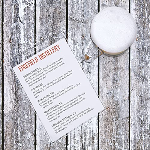  9” Graphite Acrylic Roll Stand With 6 4 ½” X 6 ½” Double-Sided 8-Guage Clear Vinyl Menu Roll Pockets (12 Pack), (ROLLSTANDPACK GRAPHITE)