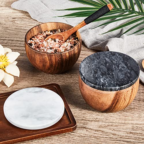  4Pcs Marble Salt Box Cellar