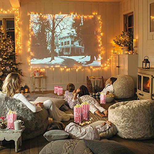  Eriqi Popcorn Bags, 2 Oz Flat Bottom Paper Popcorn Bags For Family Movie Night Baseball Themed Carnival Christmas Birthday Party 100 Pcs
