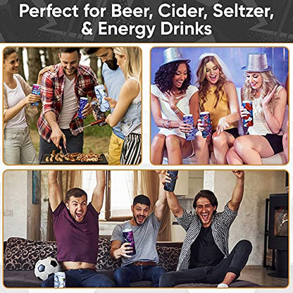  Axendale Tall Can Sleeve For Slim Can And Tall Beer Cans - Set Of 6 12oz Skinny Insulated Cooler Sleeves To Keep Drinks Cold - Compatible With Truly, Michelob Ultra, Seltzers, Redbull (Color Glitter)