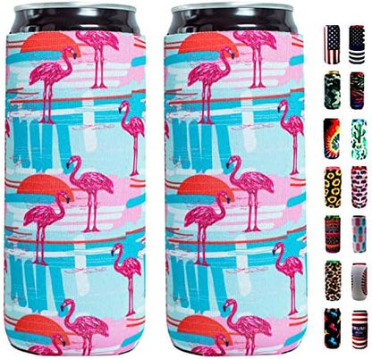  Silicone Can Sleeve Bottle Insulator Sleeve Set Of 4 Can Beverage Coolers For 12oz Energy Drink & Beer Cans (Kiwi)