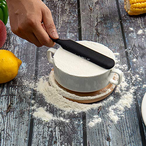  Silicone Spatula Set, G.a HOMEFAVOR Heat-Resistant Spatula - One Piece Seamless Design, Non-Stick Silicone With Reinforced Stainless Steel Core (6 Piece Set, Black)