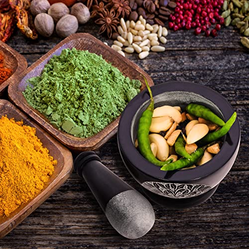  Mortar And Pestle, Made Of Heavy Duty Polished Hard Stone, Natural Stone Grinder For Spices, Pastes, Herbs, Seasoning Etc. (Tree Of Life)