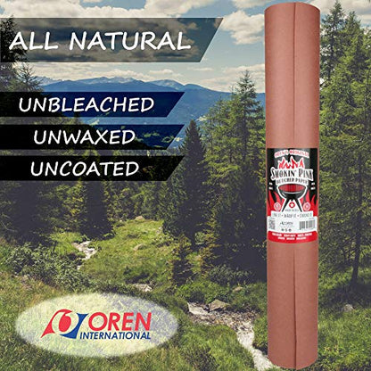  Smokin' Pink Kraft Butcher Paper Roll | 24" X 200' (400 Sq Ft) | Best Peach Wrapping Paper For Smoking Meat, Brisket, Crawfish Boil, Or Table Runner | Unbleached Unwaxed Uncoated | Made In USA