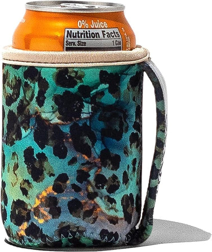  Tall Can Cuff Covers Reusable Insulator With Handle: Neoprene Can Coosies With Insulated Sleeves For Soda, Water Bottle, Beer, Other 16 Oz Tall Can Beverages (Sunflower Tie Dye, Tall 16oz)