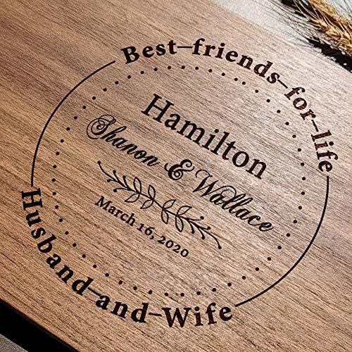  Gifts For Wedding Or Anniversary, Personalized Wooden Cutting Board For Engagement, Bridal Shower, Present For Couple, Bride, Groom