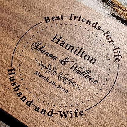  Gifts For Wedding Or Anniversary, Personalized Wooden Cutting Board For Engagement, Bridal Shower, Present For Couple, Bride, Groom