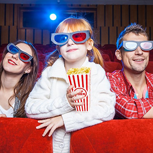  Stic Red White Striped Classic Popcorn Containers For Movie Night - 7.8 Inch Tall X 3.8 Inch Square (4 Pack)