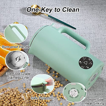  Ni Soybean Milk Maker, Portable Soy Milk Machine With 6 Functions, Juicer Maker, Free Filtering, Self Cleaning And 110V For Household (White-)