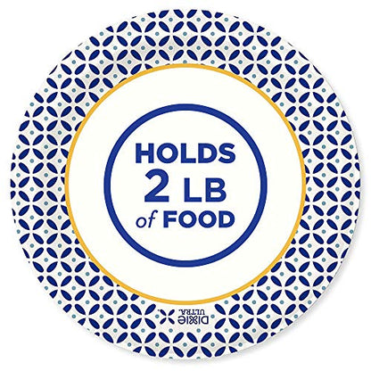  Sposable Paper Plates, 10-1/16 In. Dinner Size, Printed, 176 Count