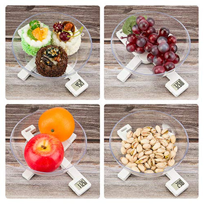  Compact Folding Digital Kitchen Scale, Highly Accurate Foldable Portable Food Scale With Easy To Read LCD Display, Auto Power Off And Tare Features, Multiple Units Supported, Convenient Storage, Black