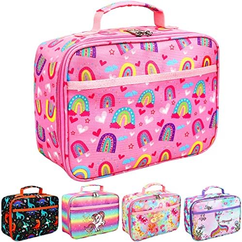  Kids Lunch Bag For Girls Teens Insulated Lunch Box Reusable Lunch Tote Kit For School Travel