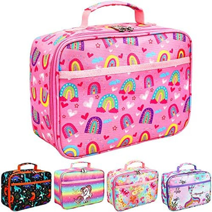  Kids Lunch Bag For Girls Teens Insulated Lunch Box Reusable Lunch Tote Kit For School Travel