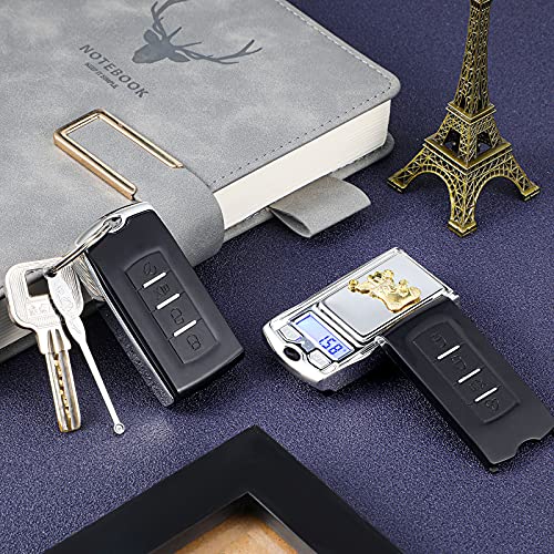  Mini Portable Gram Scale 200g/ 0.01g Mini Digital Pocket Scale Car Key Shape Electronic Scale With Battery For Jewelry, Herb, Food (4)