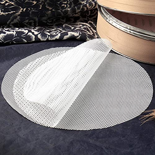  4Pcs 10 Inch Non Stick Silicone Steamer Liners Mesh Mat Pad Steamed Buns Dumplings Baking Pastry Dim Sum Mesh