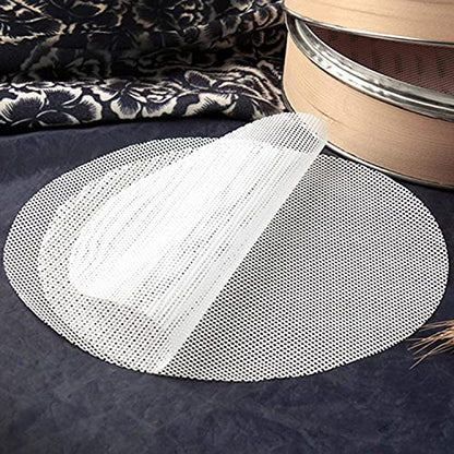  4Pcs 10 Inch Non Stick Silicone Steamer Liners Mesh Mat Pad Steamed Buns Dumplings Baking Pastry Dim Sum Mesh