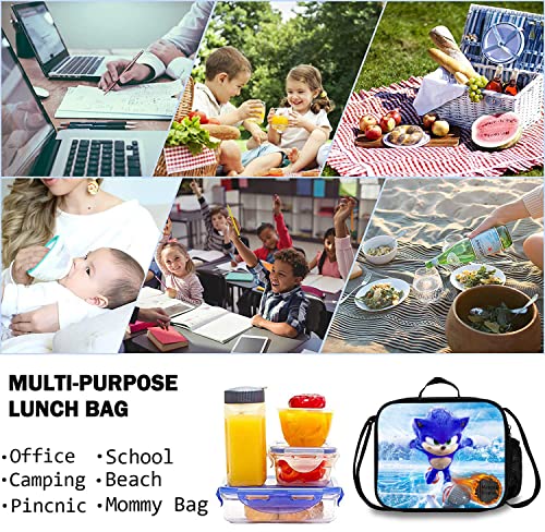  Artoon Lunch Bag Insulated Lunch Box For Teens Students, Portable Large Capacity Bento Box For Boys Girls For Work Picnic School Travel