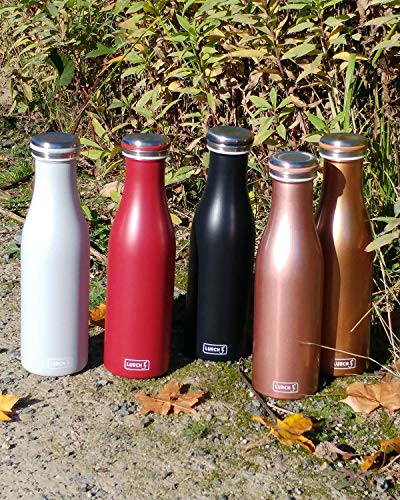 Lurch Urch Germany Thermal Bottle For Hot And Cold Drinks Made Of Double-Walled Stainless Steel (Burgundy, 16, Oz. | 0.5l)
