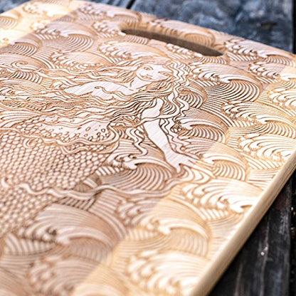  Mermaid Cutting Board 14''x9.5''x.5'' Bamboo