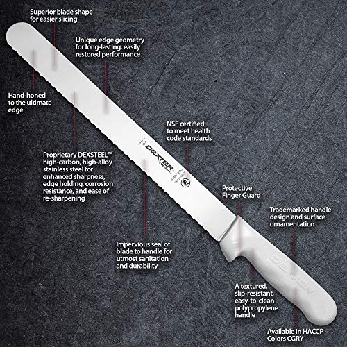  12" Scalloped Slicer, S140-12SC-PCP, SANI-SAFE Series