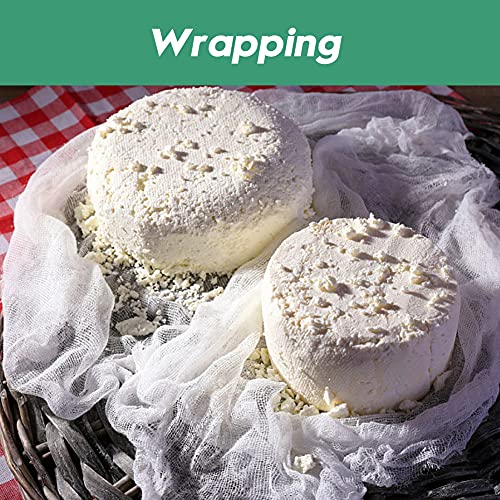  CheeseCloth, Grade 90, 100% Unbleached Cotton Fabric, Ultra Fine Muslin For Cheese Making, Cooking, Baking, Strainer, Suit For Professional & Household Cheesecloth Roll, Cheesecloth Bulk