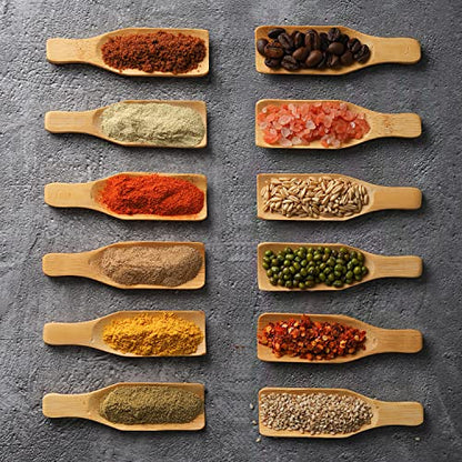  Mini Wooden Spoons Feed Spoons Scoop Sugar Salt Tea Leaf Milk Powder Scale Teaspoons Measuring Scoop Seasoning Spoons (S-12)