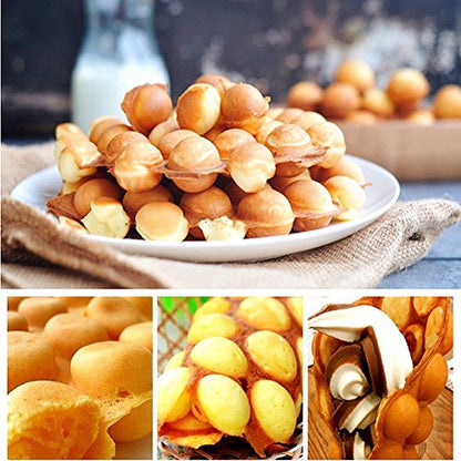  Nonstick Waffle Maker Egg Bubble Pan Aluminum Alloy Eggettes Pan Cake Baking Mold Plate For Home Kitchen Use