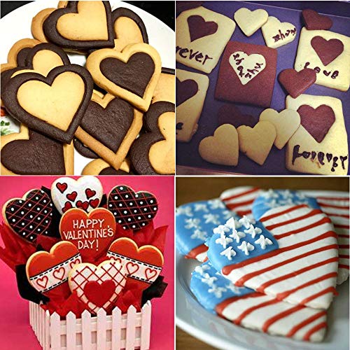  Heart Cookie Cutter Set,9 Piece Heart Shapes Stainless Steel Cookie Cutters Mold For Cakes Biscuits And Sandwiches,0.98"/1.45"/1.57"/1.96"/2.04"/2.32"/2.75"/3.18"/3.74" Assorted Sizes