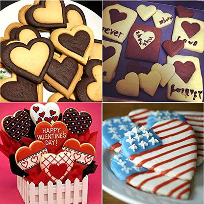  Heart Cookie Cutter Set,9 Piece Heart Shapes Stainless Steel Cookie Cutters Mold For Cakes Biscuits And Sandwiches,0.98"/1.45"/1.57"/1.96"/2.04"/2.32"/2.75"/3.18"/3.74" Assorted Sizes