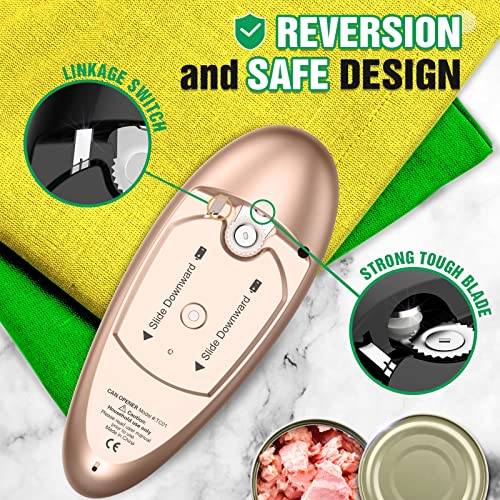  Electric Can Openers For Kitchen For Seniors, Click Once Can Opener Electric, Automatic Can Opener Smooth Edge Kitchen Gadget For Housewives, Best Gift For Mothers