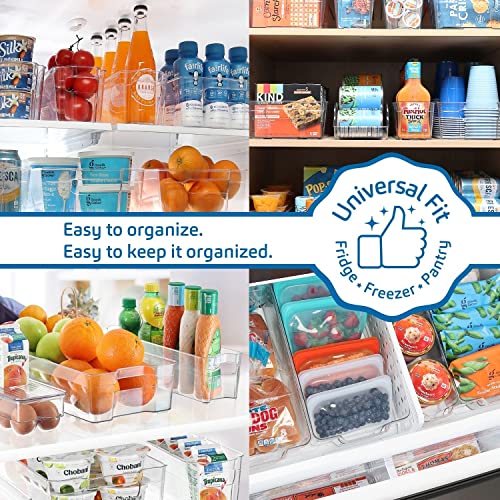  StorageBud Pantry Organization And Storage Bins - 14 Pieces Food Storage Containers - Clear Storage Bins For Fridge, Refrigerator & Kitchen Cabinet - BPA Free Freezer Organizer Bins